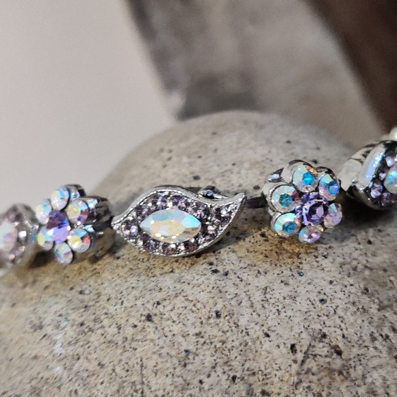 Swarovski Crystals Sautoir necklace and matching bracelet Creations Georgianni - Picture 11 of 16